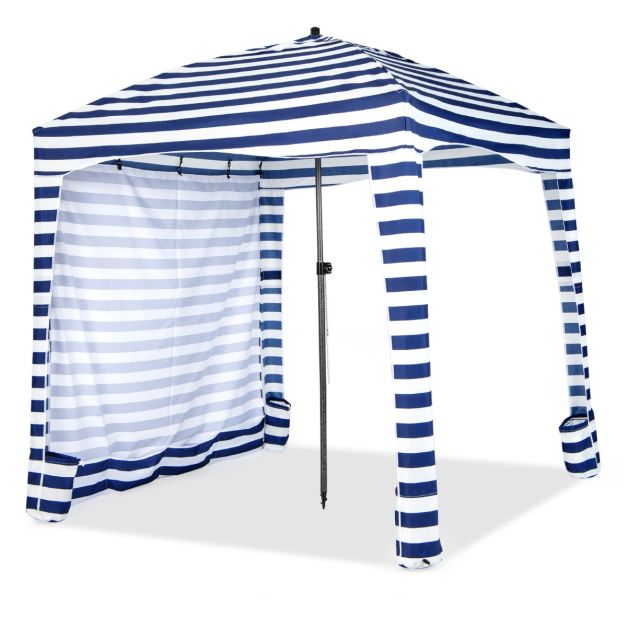 1.8 X 1.8M Foldable Beach Cabana Tent with Carrying Bag and Detachable Sidewall