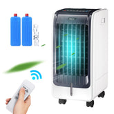 110V Mini Air Evaporative Cooler Portable Cooling Fan Bladeless Cooler with Remote Control and 3-Modes for Home Office