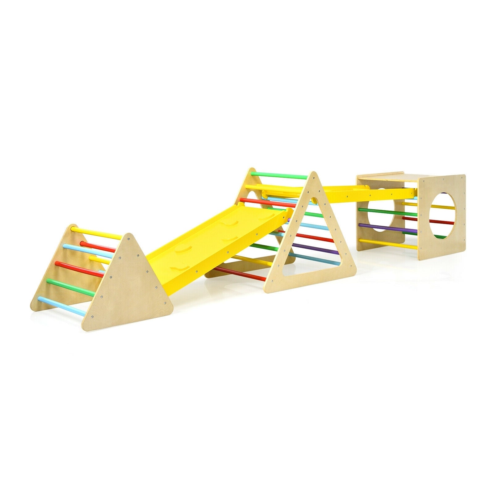 5 in 1 Toddling Kids Climbing Triangle and Cube Playing Set