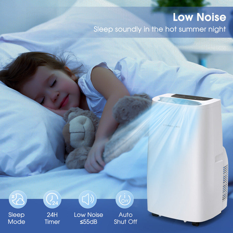 14000BTU Portable Air Conditioner 4-in-1 AC Unit with Remote Control and 24H Timer