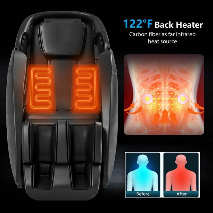 SL Track Full Body Massage Chair, Zero Gravity Massage Recliner with Negative Ion Generators