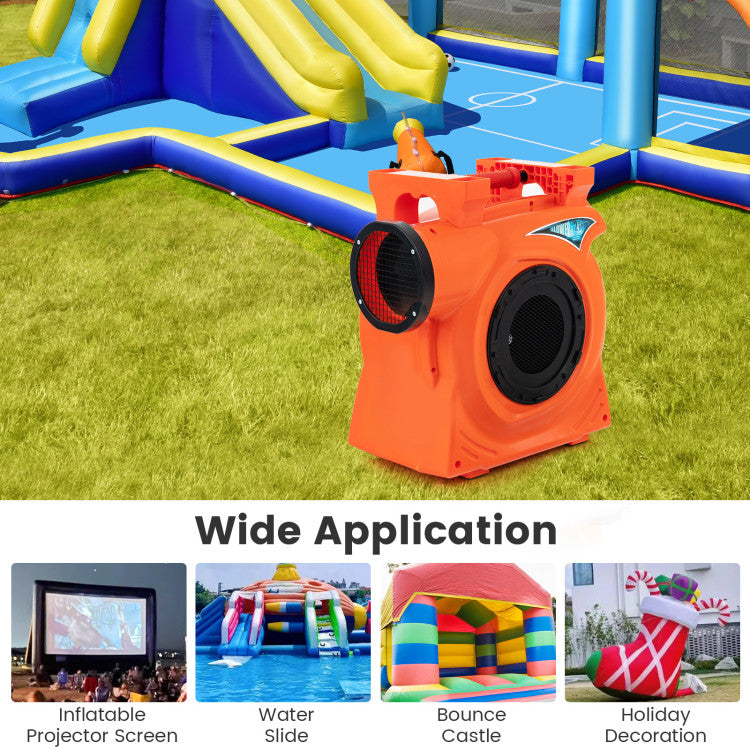 1500W 2 HP Commercial Air Blower UL-listed Inflatable Bounce House Blower with Convenient Handle