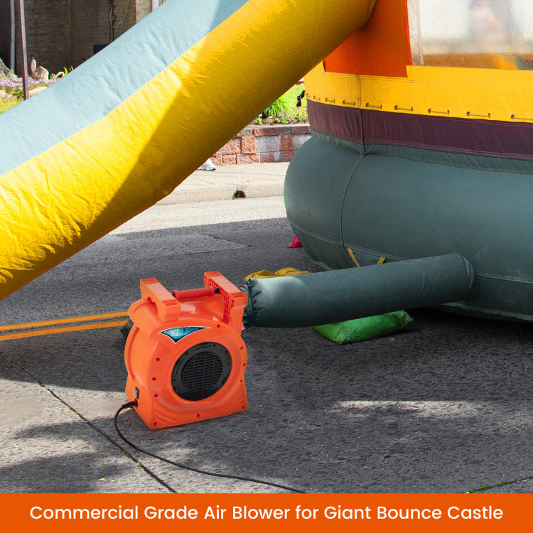 1500W 2 HP Commercial Air Blower UL-listed Inflatable Bounce House Blower with Convenient Handle