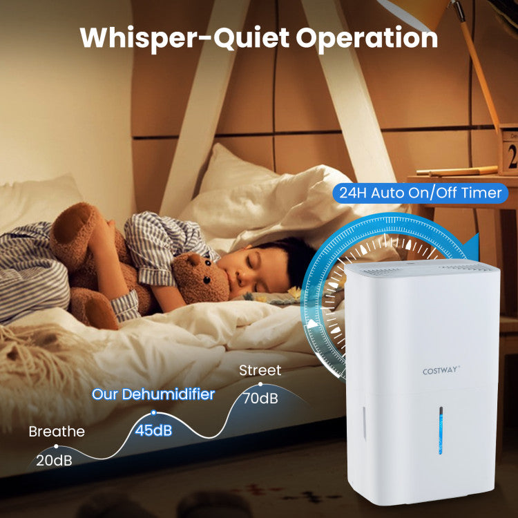 150 Pints Dehumidifier with 24H Timer and LED Display