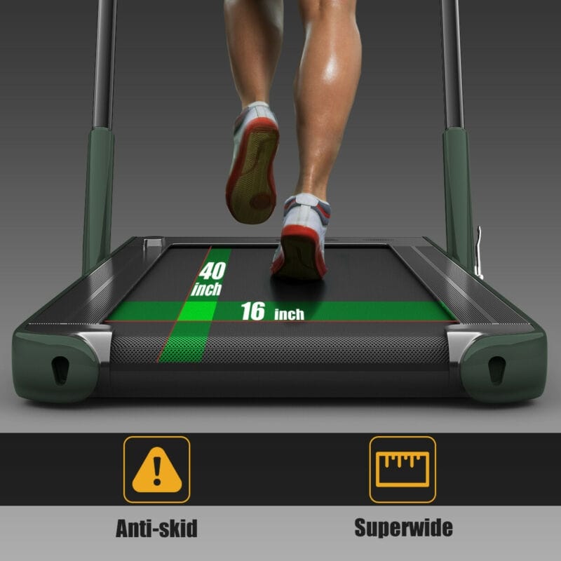 2-in-1 Folding Treadmill Electric Under Desk Treadmill Installation-Free with LED Display