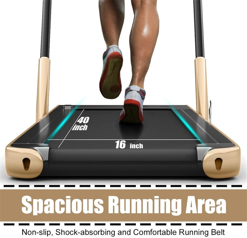 2-in-1 Folding Treadmill Electric Under Desk Treadmill Installation-Free with LED Display