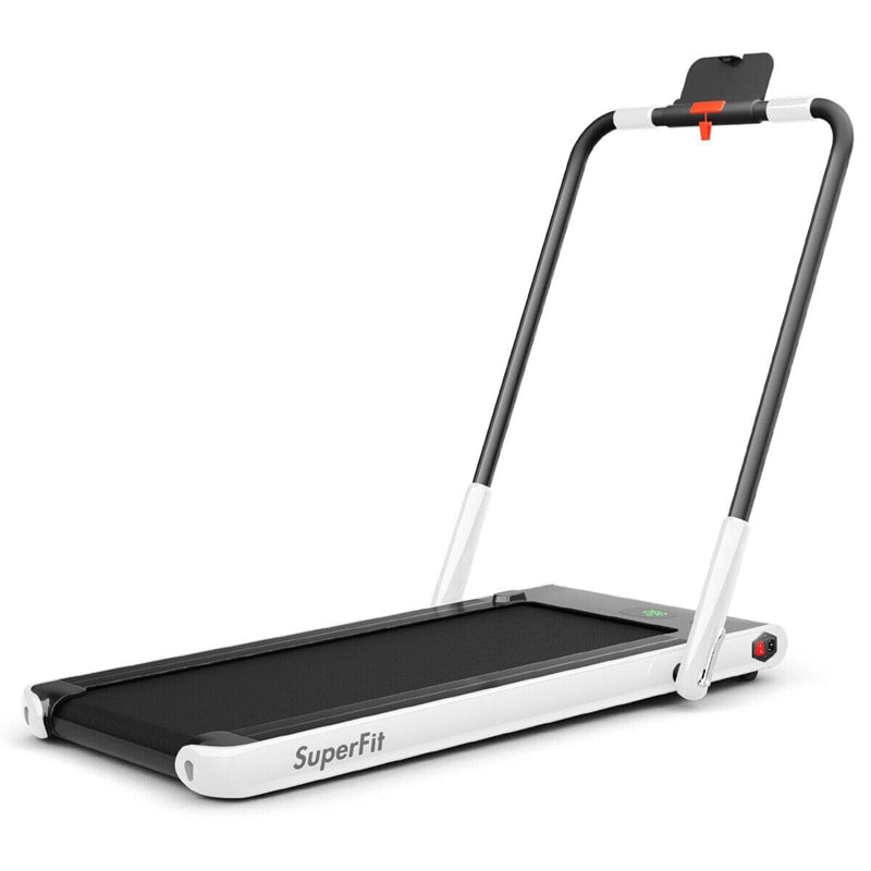 2-in-1 Folding Treadmill Electric Under Desk Treadmill Installation-Free with LED Display