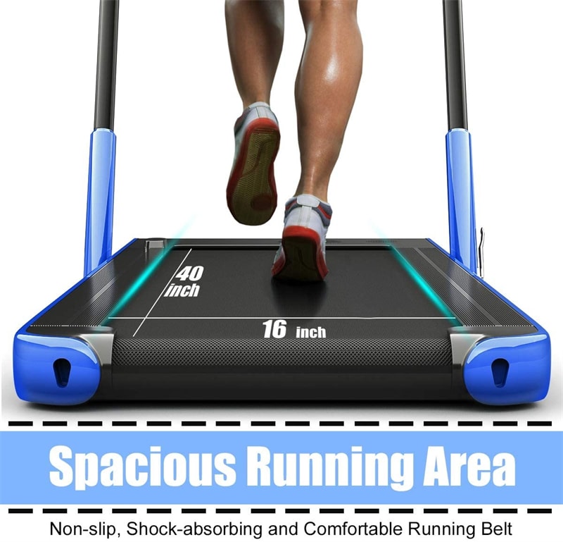 2-in-1 Folding Treadmill Electric Under Desk Treadmill Installation-Free with LED Display