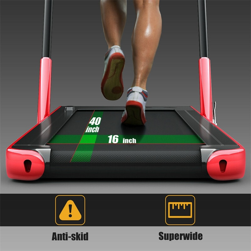 2-in-1 Folding Treadmill Electric Under Desk Treadmill Installation-Free with LED Display