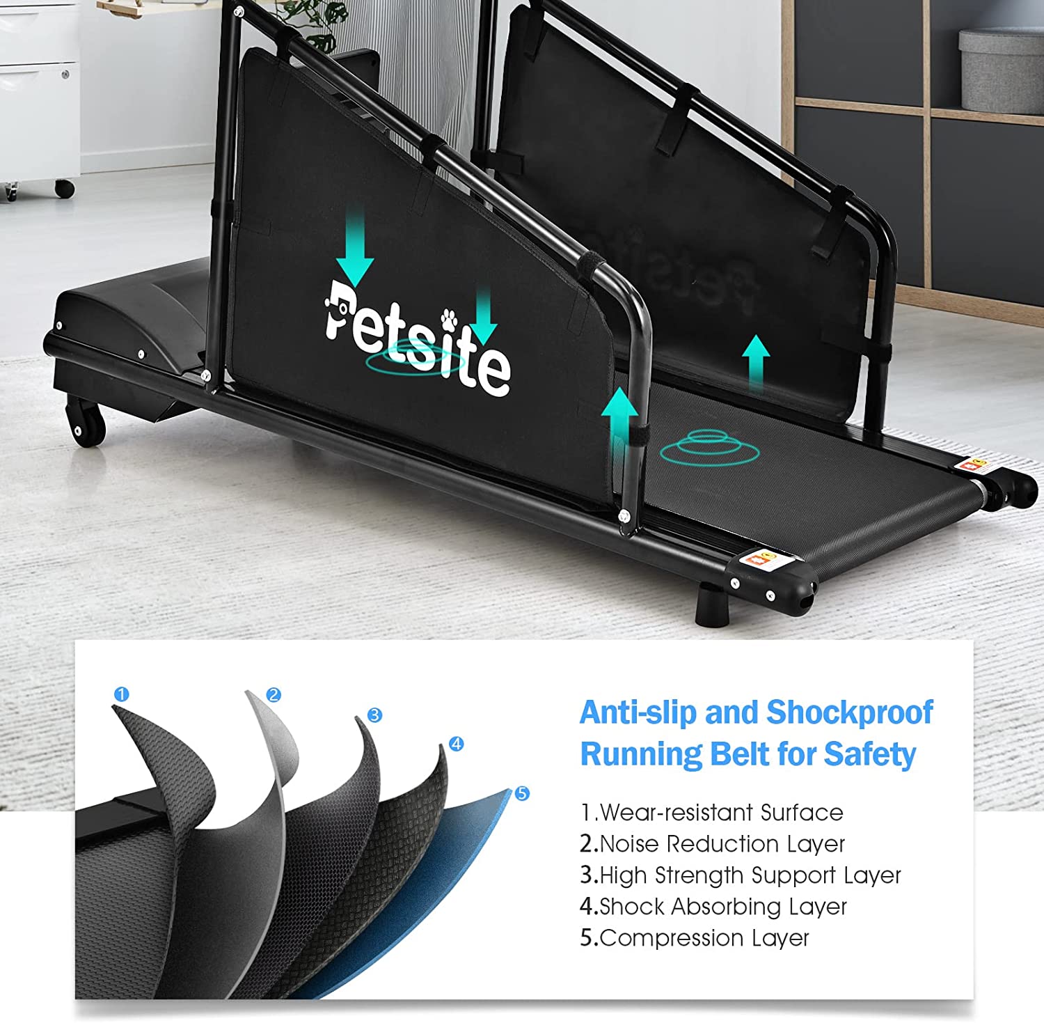 Pet Dog Treadmill Running Machine with Remote Control and LCD Display for Small/Medium-Sized Dogs