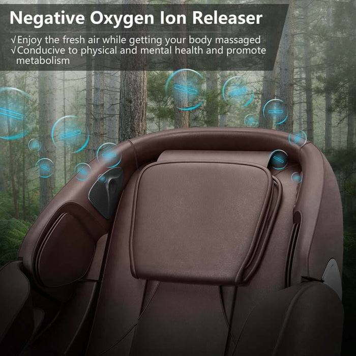 SL Track Full Body Massage Chair, Zero Gravity Massage Recliner with Negative Ion Generators
