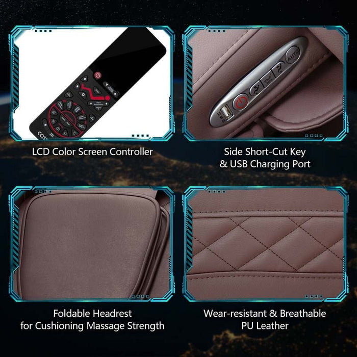 SL Track Full Body Massage Chair, Zero Gravity Massage Recliner with Negative Ion Generators