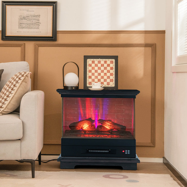 27 Inches Electric Fireplace Heater 1400W Freestanding Fireplace Stove with Remote Control and Timer