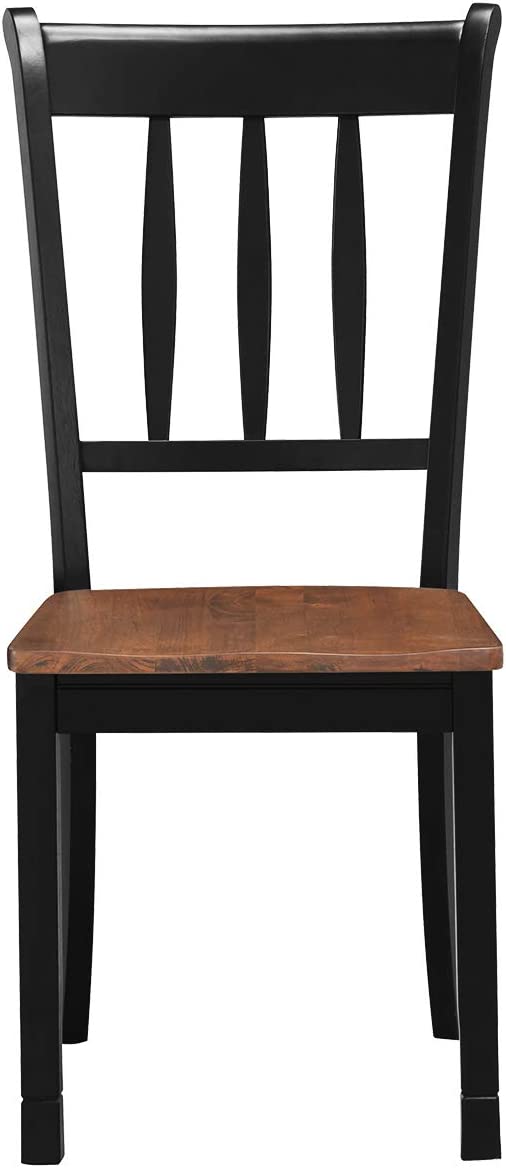 2 Pieces Solid Wood Whitesburg Dining Chairs with Spindle Back and Wood Seating