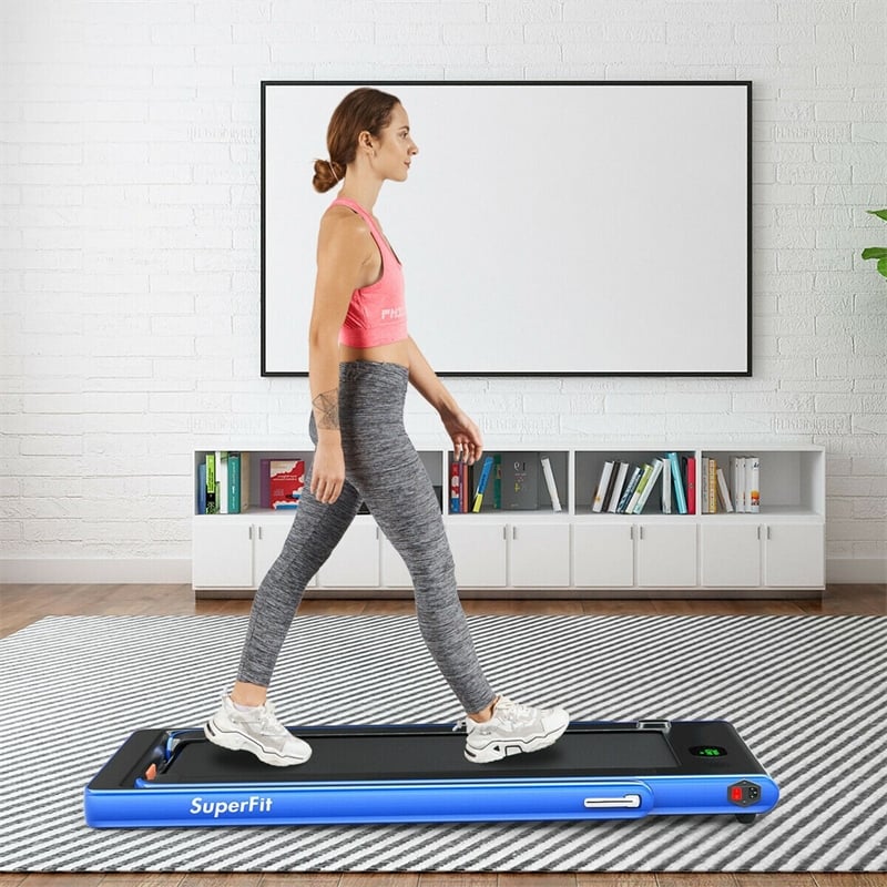 2 in 1 Folding Electric Treadmill 2.25HP Superfit Under Desk Treadmill