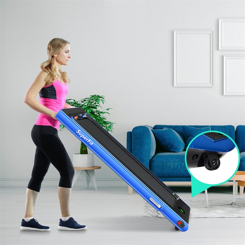 2 in 1 Folding Electric Treadmill 2.25HP Superfit Under Desk Treadmill