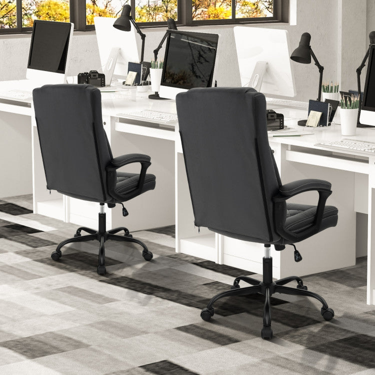360° Swivel Executive Office Chair High Back Computer Desk Chair Managerial Chair with Padded Armrests and Thick Headrest Cushion