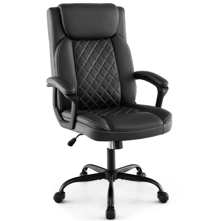 360° Swivel Executive Office Chair High Back Computer Desk Chair Managerial Chair with Padded Armrests and Thick Headrest Cushion