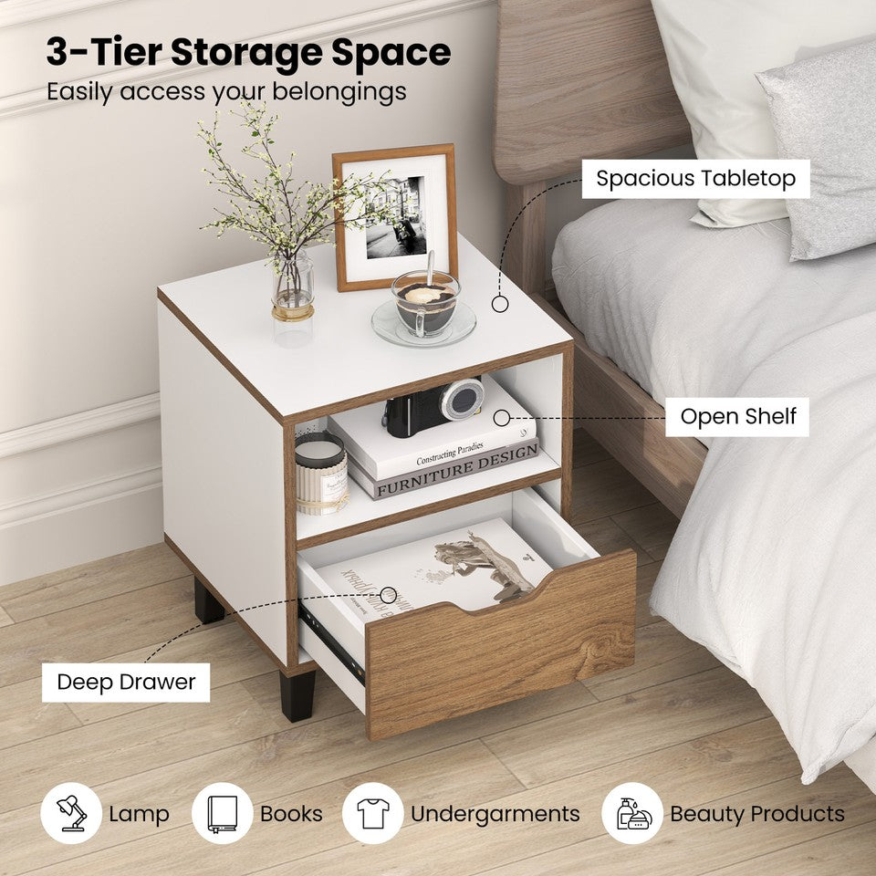 Nightstand Mid Century Modern Bedside Table