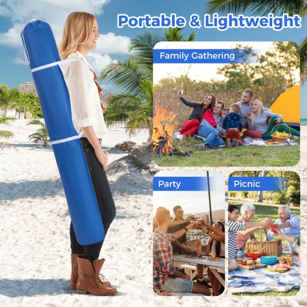 Easy Setup 2 x 2M Beach Tent with Folding Table and UPF 50+ Protection