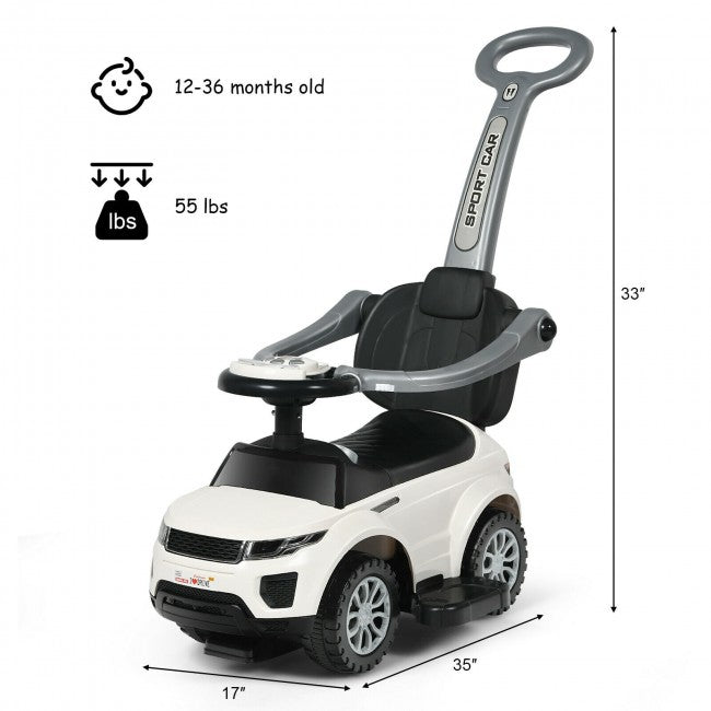 3 in 1 Ride on Push Car Toddler Stroller