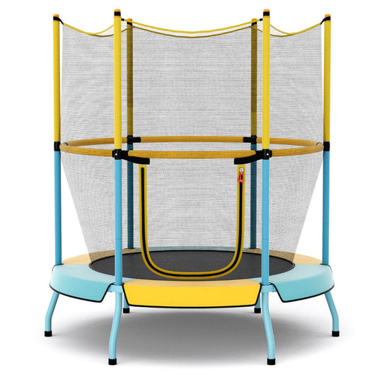 48 Inch Trampoline for Kids with Safety Enclosure Net and Curved Metal Legs