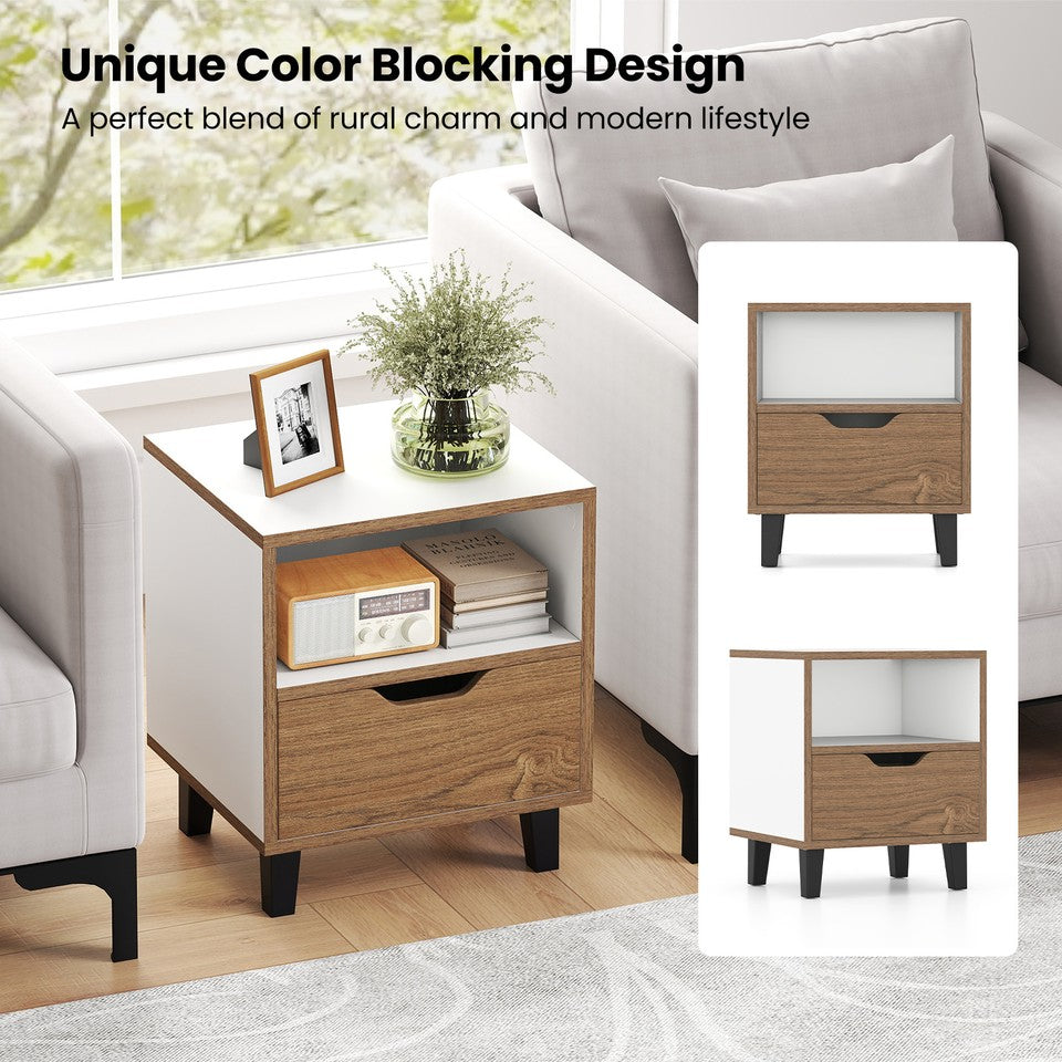 Nightstand Mid Century Modern Bedside Table
