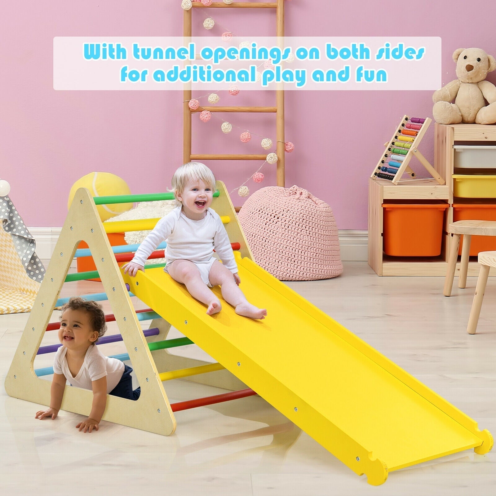 5 in 1 Toddling Kids Climbing Triangle and Cube Playing Set