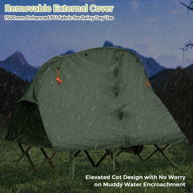 2-Person Portable Camping Tent Outdoor 4-in-1 Folding Tent with Carrying Bag