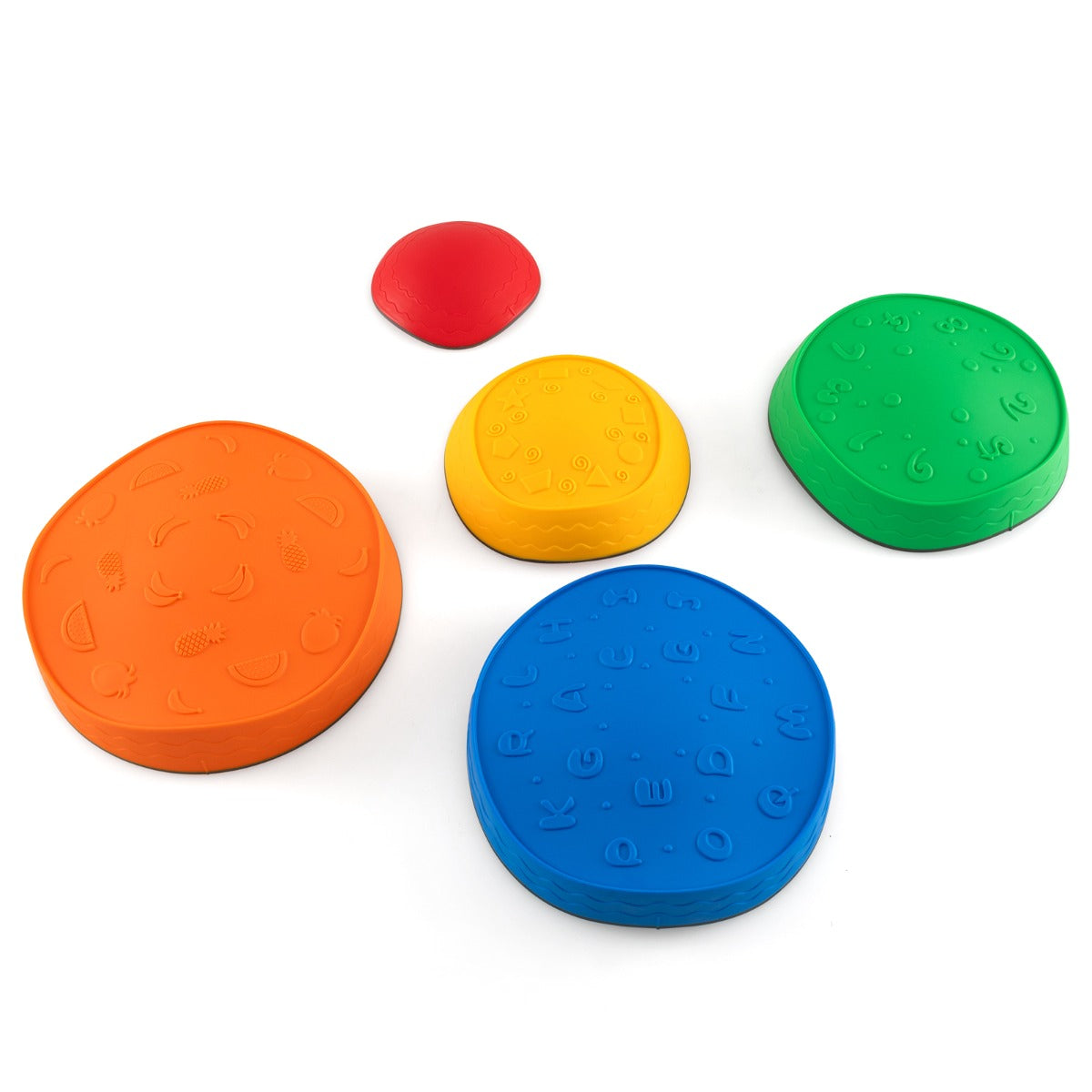 5 Pieces Stackable Toddler River Stone Set with Non-Slip Edge