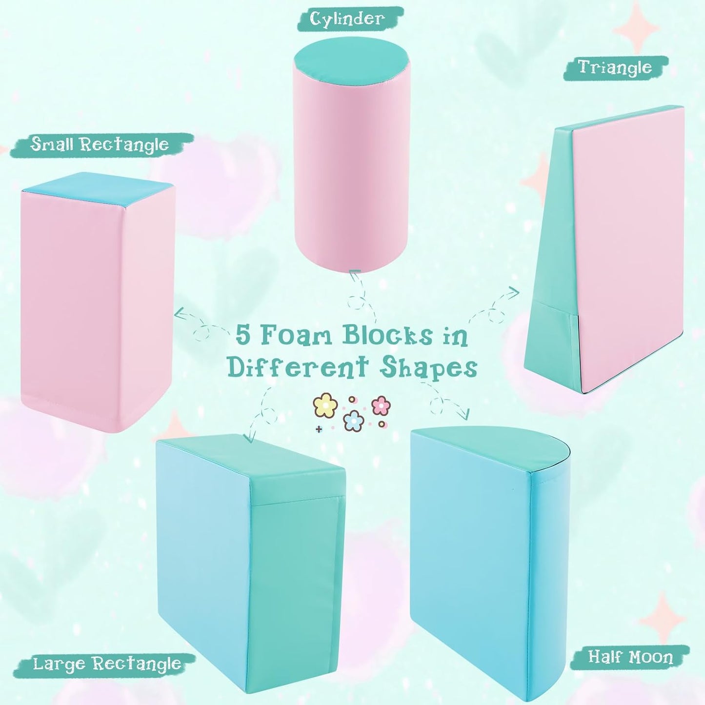 Kid Crawl Climb Foam Shapes Playset for Toddler