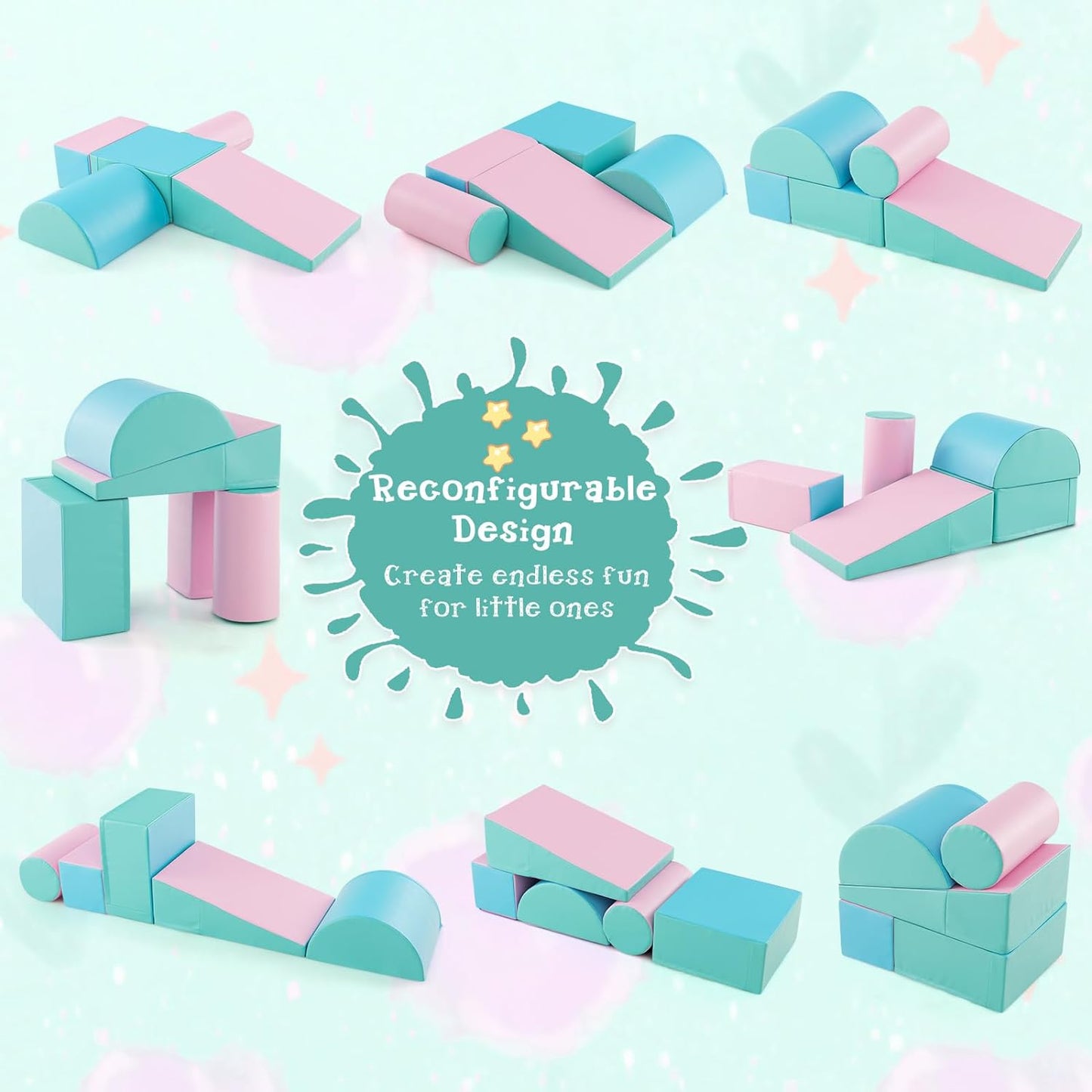 Kid Crawl Climb Foam Shapes Playset for Toddler