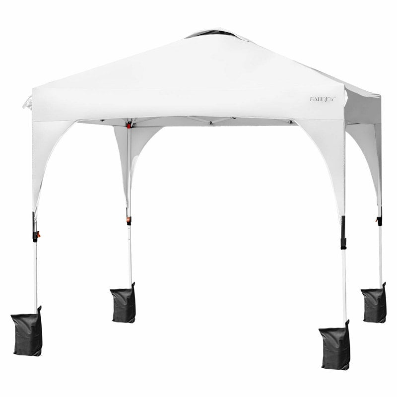 8' x 8' Outdoor Pop-up Canopy Tent Height Adjustable with Roller Bag