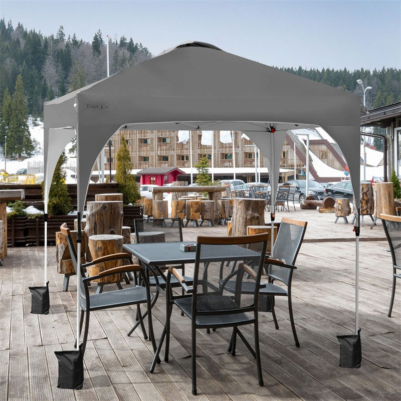 8' x 8' Outdoor Pop-up Canopy Tent Height Adjustable with Roller Bag