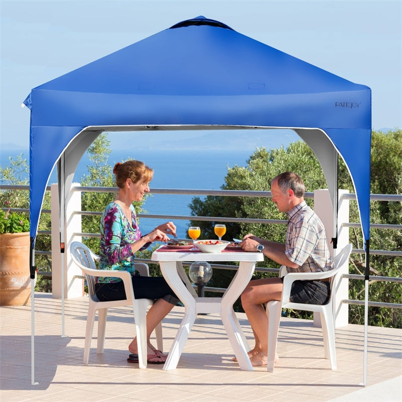 8' x 8' Outdoor Pop-up Canopy Tent Height Adjustable with Roller Bag