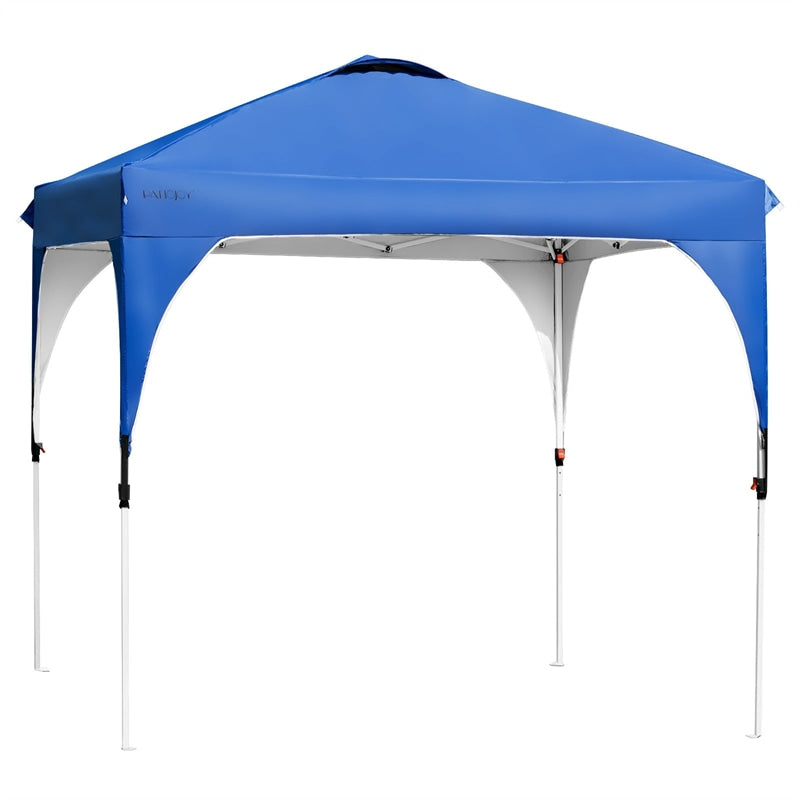 8' x 8' Outdoor Pop-up Canopy Tent Height Adjustable with Roller Bag