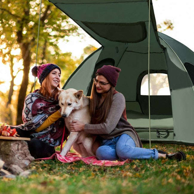 2-Person Outdoor Portable Camping Tent Compact Pop Up Combo Set with Sleeping Bag