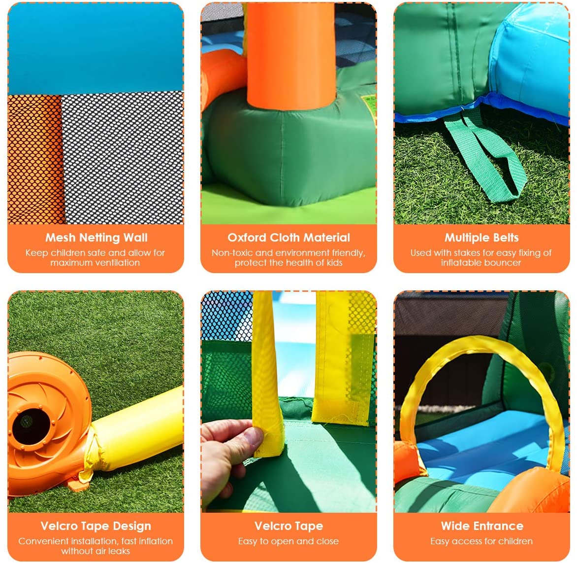 Jungle Bounce House Inflatable Castle with Water Slides