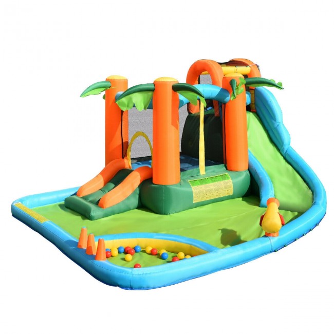 Jungle Bounce House Inflatable Castle with Water Slides