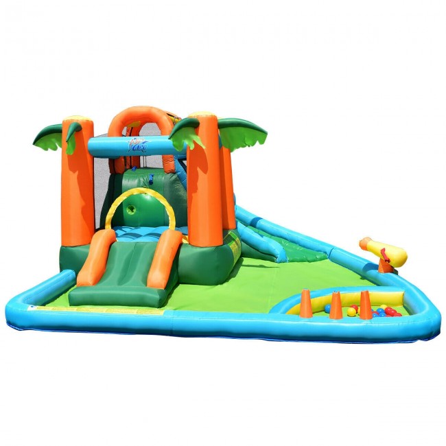 Jungle Bounce House Inflatable Castle with Water Slides