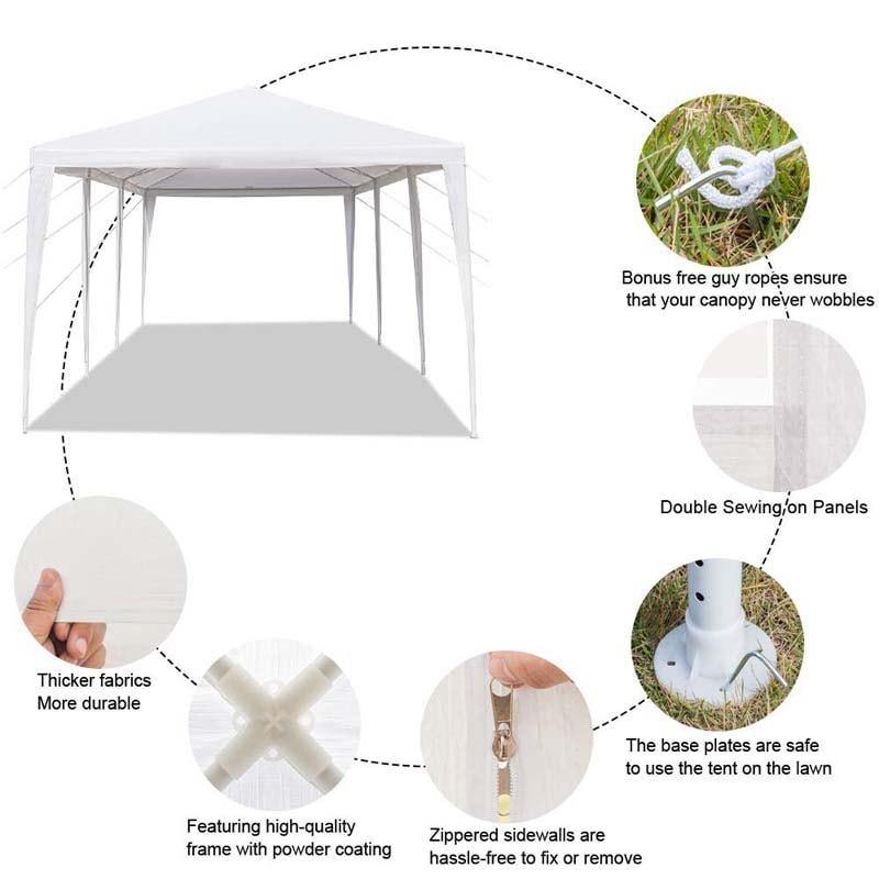 10' x 30' Outdoor Party Wedding Tent Canopy With 5 Sidewall