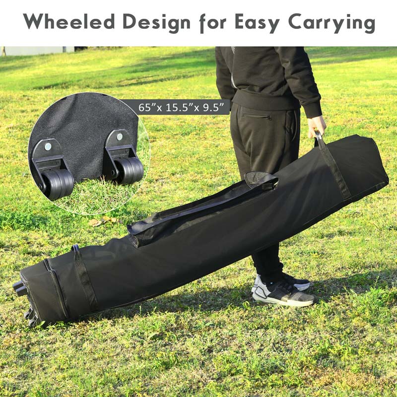 10 x 20 FT Outdoor Pop Up Canopy Portable Folding Camping Tent with Adjustable Height and Storage Bag