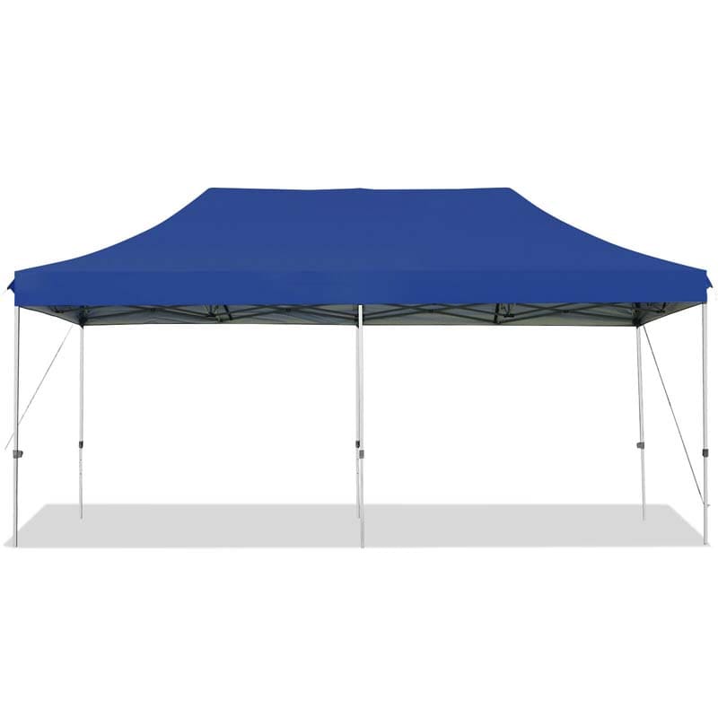 10 x 20 FT Outdoor Pop Up Canopy Portable Folding Camping Tent with Adjustable Height and Storage Bag
