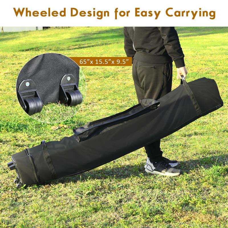 10 x 20 FT Outdoor Pop Up Canopy Portable Folding Camping Tent with Adjustable Height and Storage Bag