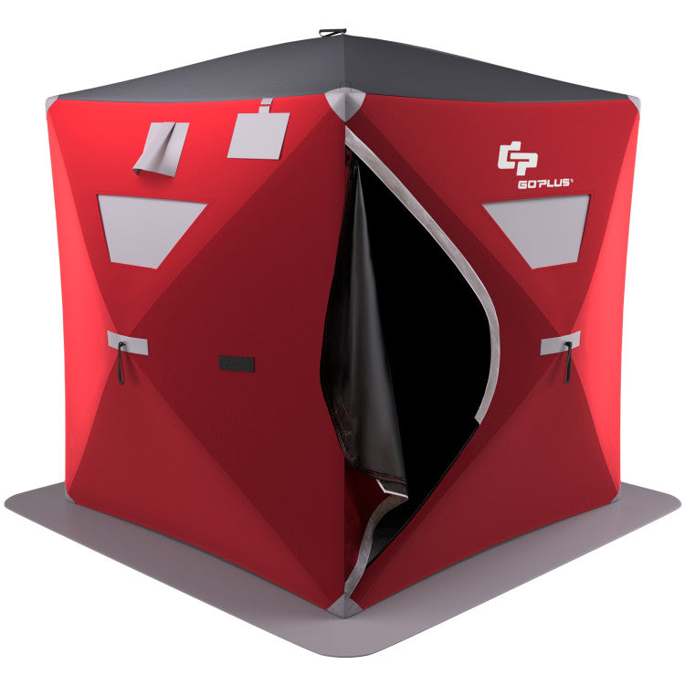 2-person Portable Pop-Up Ice Fishing Shelter Tent with Carrying Bag