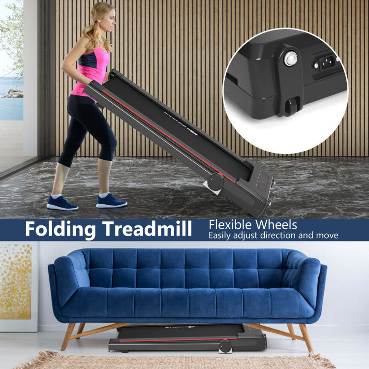 2.25 HP 3-in-1 Electric Folding Treadmill Running Machine with Large Desk and LCD Display