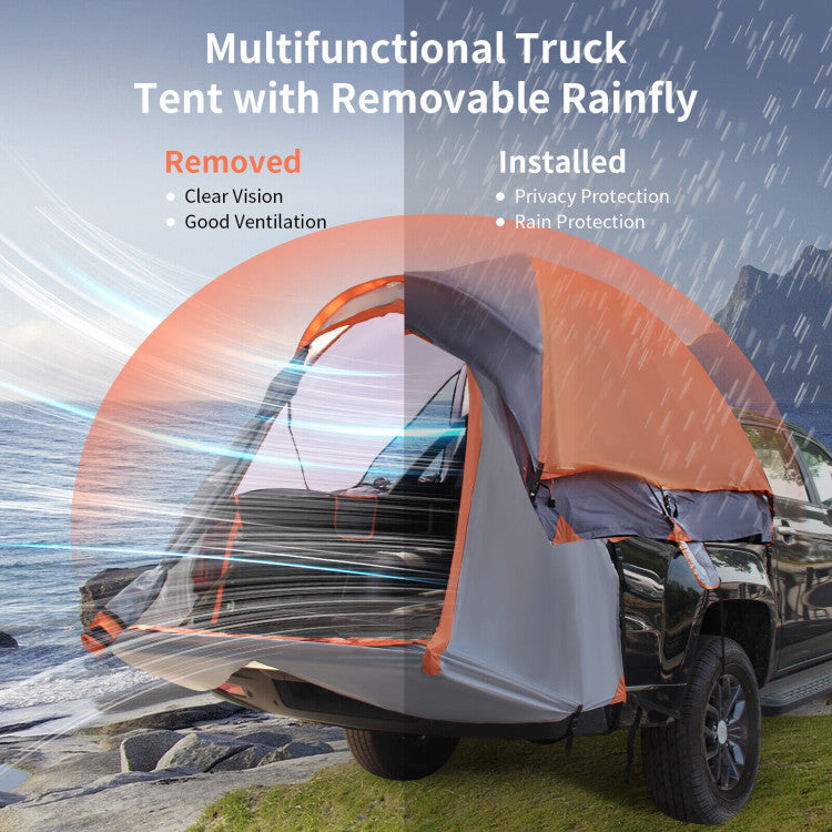 2 Person Portable Truck Bed Tent with Carry Bag for Camping Traveling Hiking