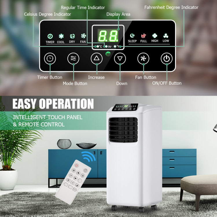 3-In-1 Multifunctional Air Cooler 8000BTU Portable Air Conditioner with Remote Control