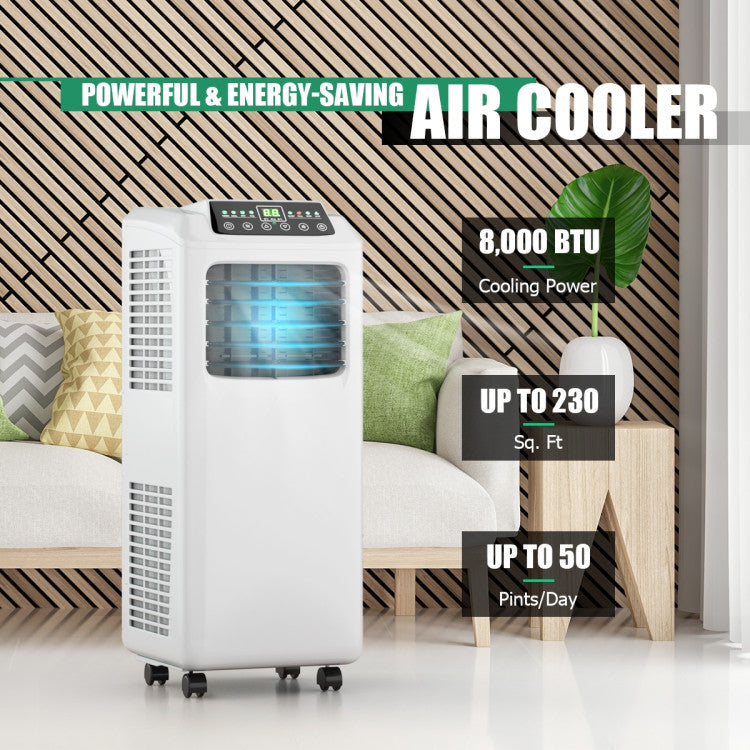 3-In-1 Multifunctional Air Cooler 8000BTU Portable Air Conditioner with Remote Control