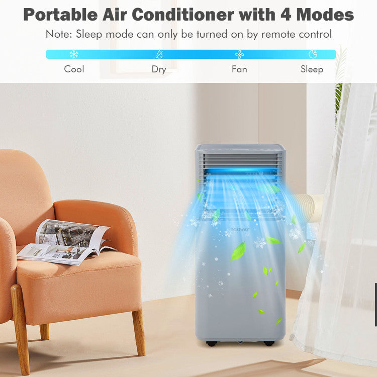 3-in-1 Portable Air Conditioner 10000 BTU AC Unit Air Cooler with Remote Control and 1-24 Hours Timer